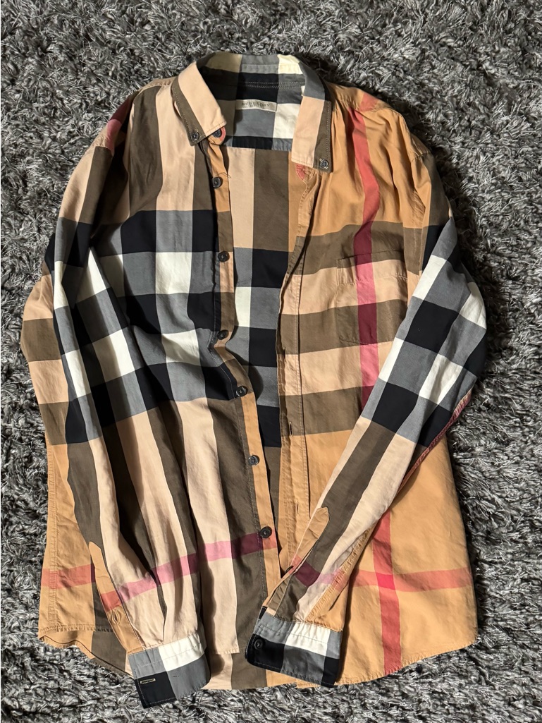 Men’s Burberry Brit Classic Plaid Button-Up Shirt